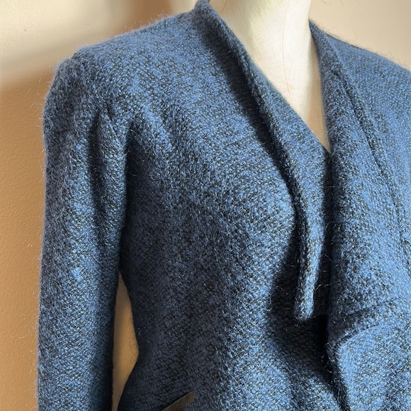 AG Adriano Goldschmied Open Front Blue Cardigan Mohair size Small - Picture 4 of 12